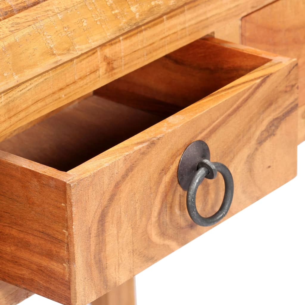 Scrivania 90x40x107cm in Legno Massello di Acacia | homemem39