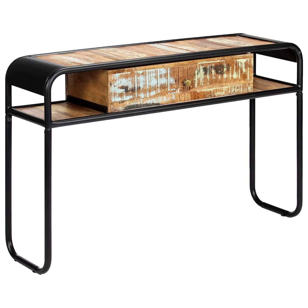 Tavolo Consolle 118x30x75 cm in Legno Massello di Recupero