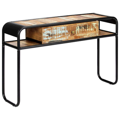 Tavolo Consolle 118x30x75 cm in Legno Massello di Recupero
