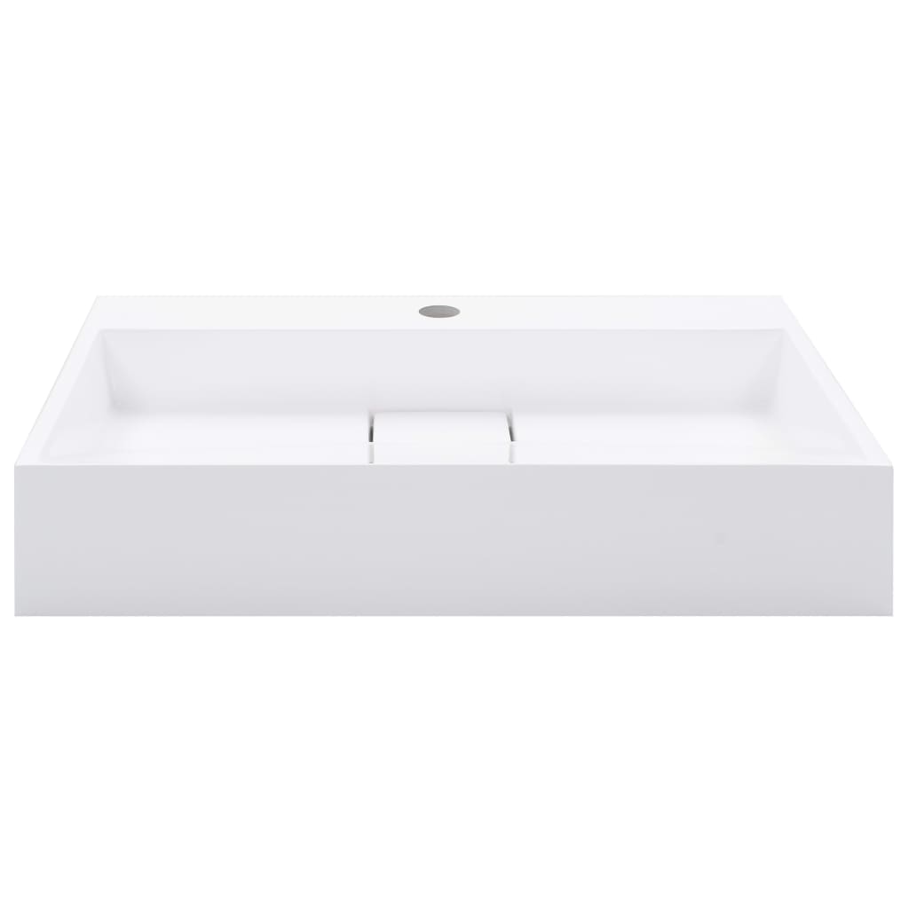 Lavandino 60x38x11 cm Blocco in Marmo/Minerale Bianco - homemem39