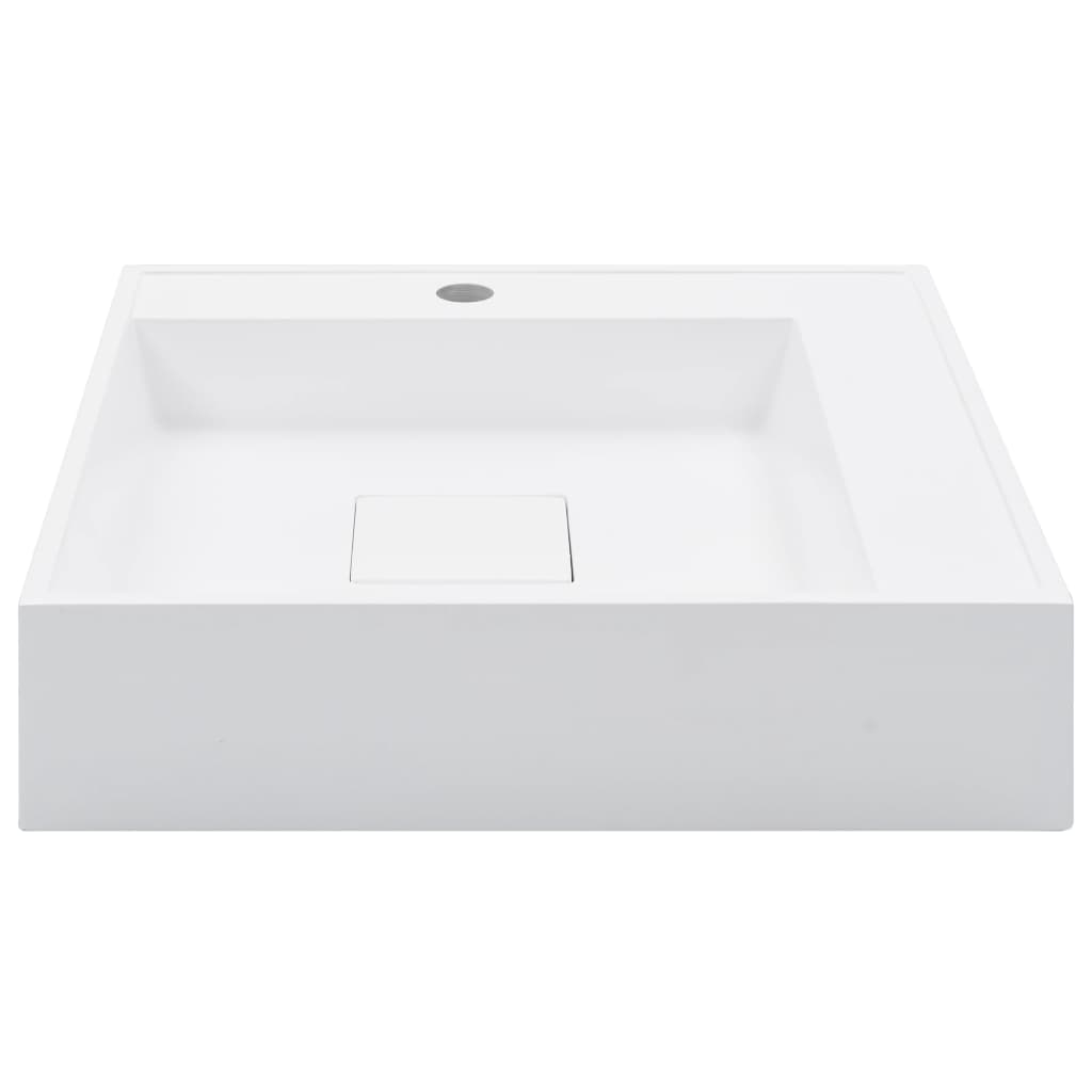 Lavandino 50x50x12,3 cm Blocco in Marmo/Minerale Bianco | homemem39
