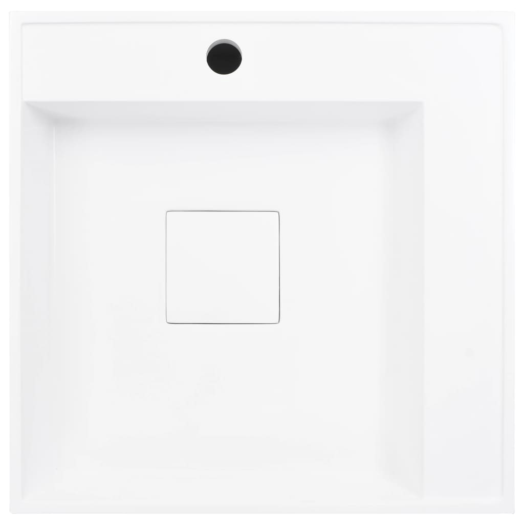 Lavandino 50x50x12,3 cm Blocco in Marmo/Minerale Bianco | homemem39