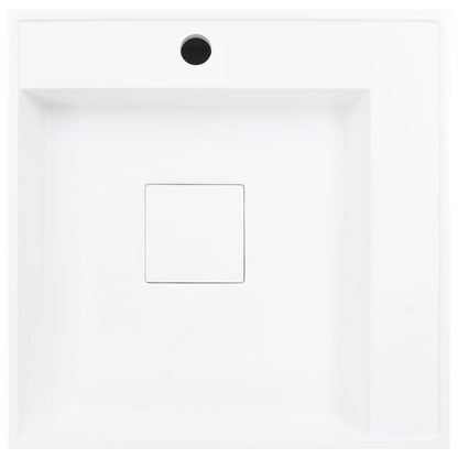 Lavandino 50x50x12,3 cm Blocco in Marmo/Minerale Bianco | homemem39
