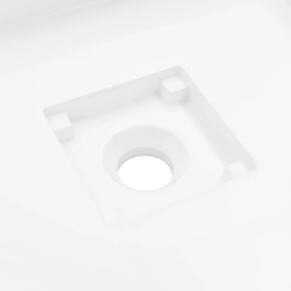 Lavandino 50x50x12,3 cm Blocco in Marmo/Minerale Bianco | homemem39