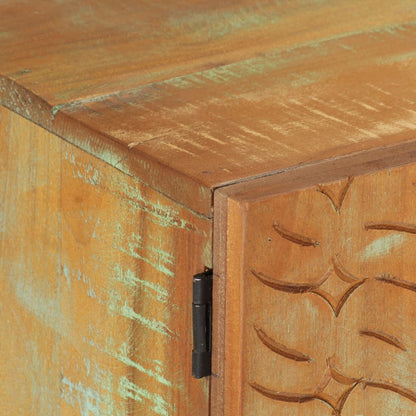 Mobile Porta TV Intagliato 120x30x40 cm in Massello di Recupero - homemem39