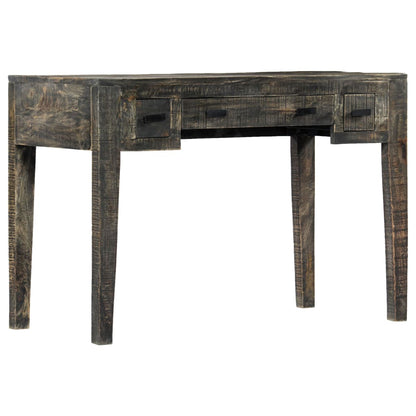 Scrivania Nera 110x50x75cm in Legno Massello di Mango - homemem39