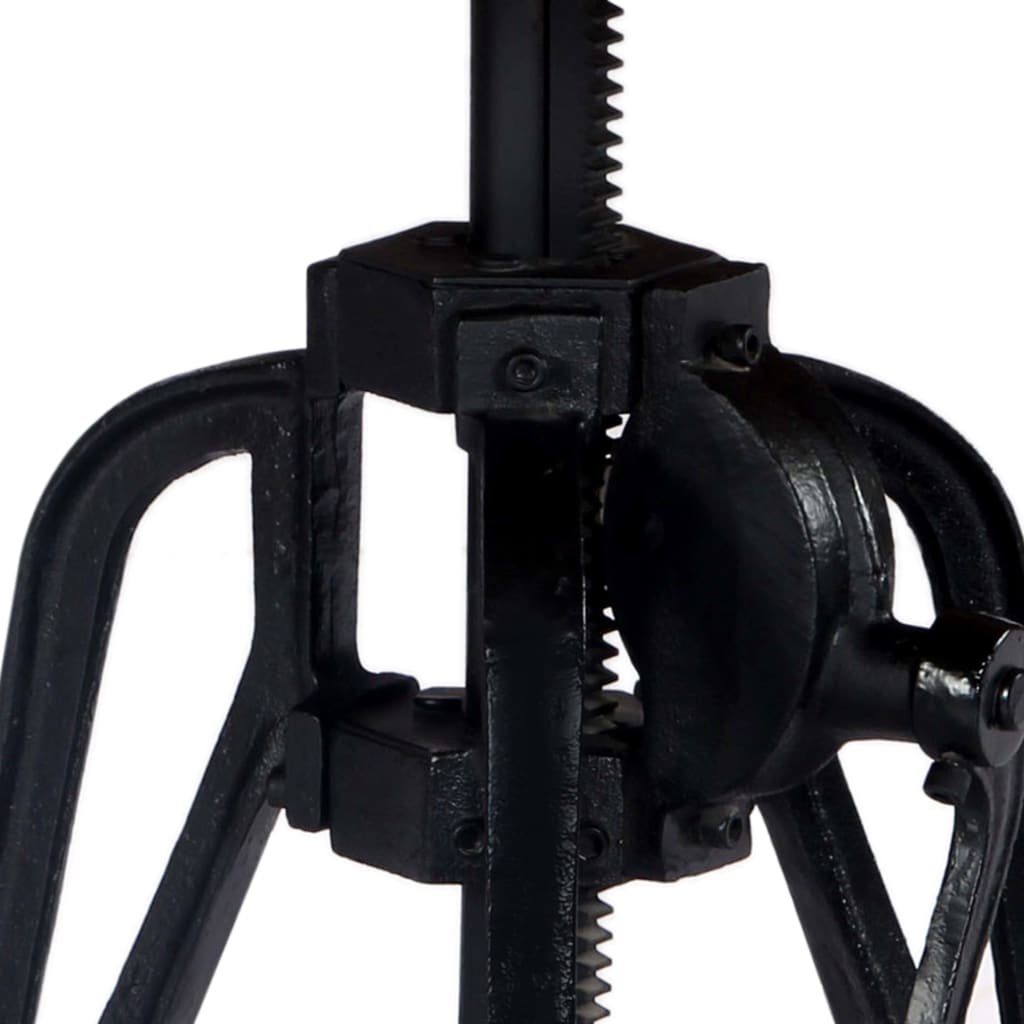 Tavolino 60x(46-63) cm in Legno Massello di Mango e Ghisa - homemem39