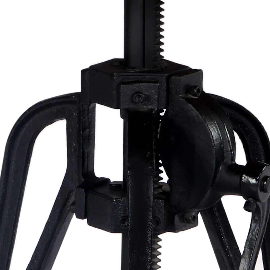 Tavolino 60x(46-63) cm in Legno Massello di Mango e Ghisa