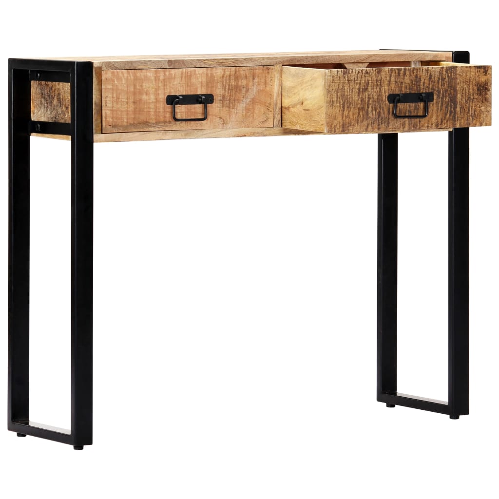 Tavolo Consolle 90x30x75 cm in Legno Massello di Mango