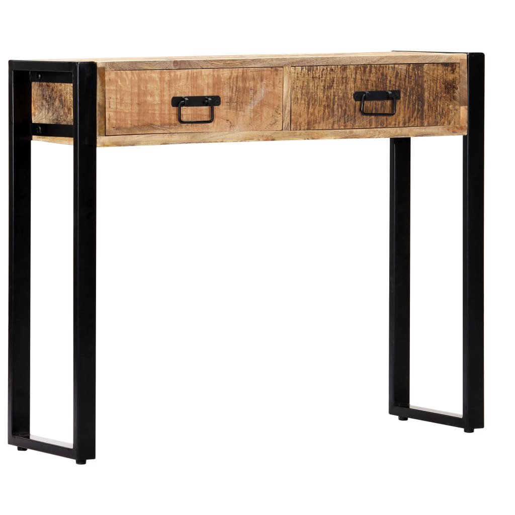 Tavolo Consolle 90x30x75 cm in Legno Massello di Mango