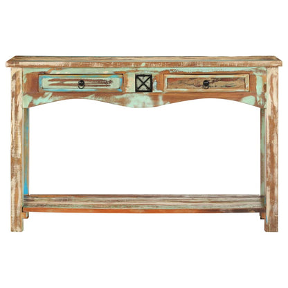Tavolo Consolle 120x40x75 cm in Legno Massello di Recupero
