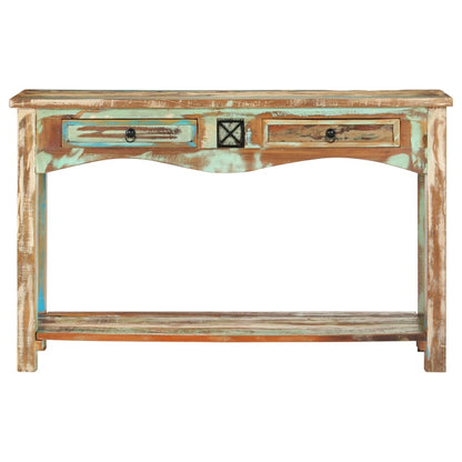 Tavolo Consolle 120x40x75 cm in Legno Massello di Recupero - homemem39