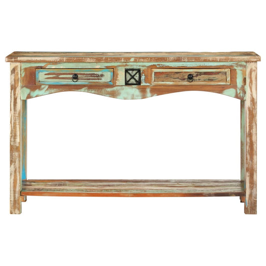 Tavolo Consolle 120x40x75 cm in Legno Massello di Recupero - homemem39