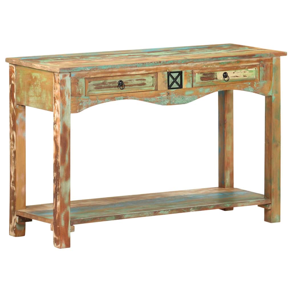 Tavolo Consolle 120x40x75 cm in Legno Massello di Recupero