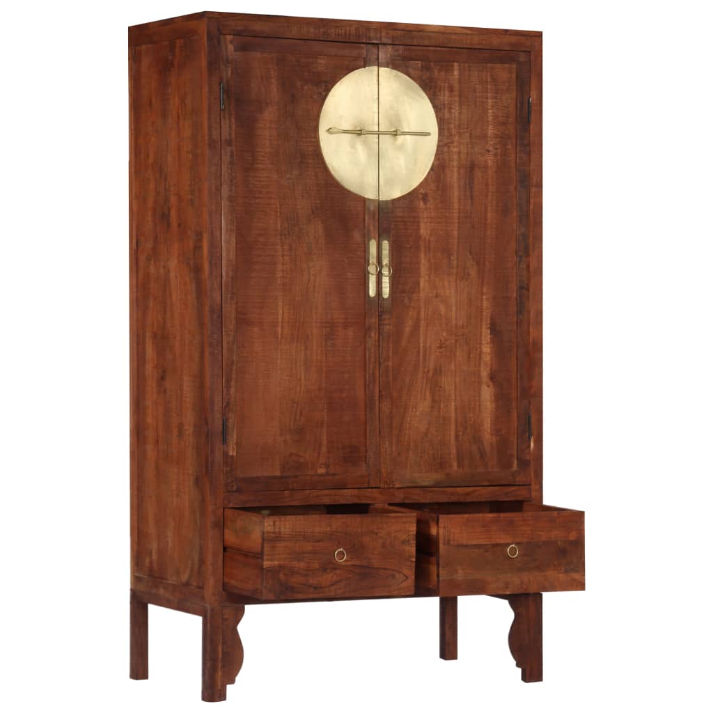 Guardaroba 100x50x175 cm in Legno Massello d'Acacia - homemem39