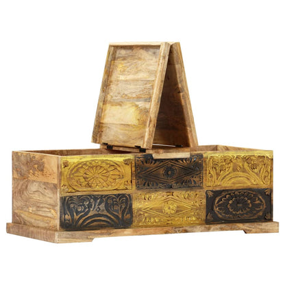 Tavolino da Salotto 100x50x35 cm in Legno Massello di Mango | homemem39