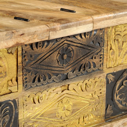 Tavolino da Salotto 100x50x35 cm in Legno Massello di Mango | homemem39