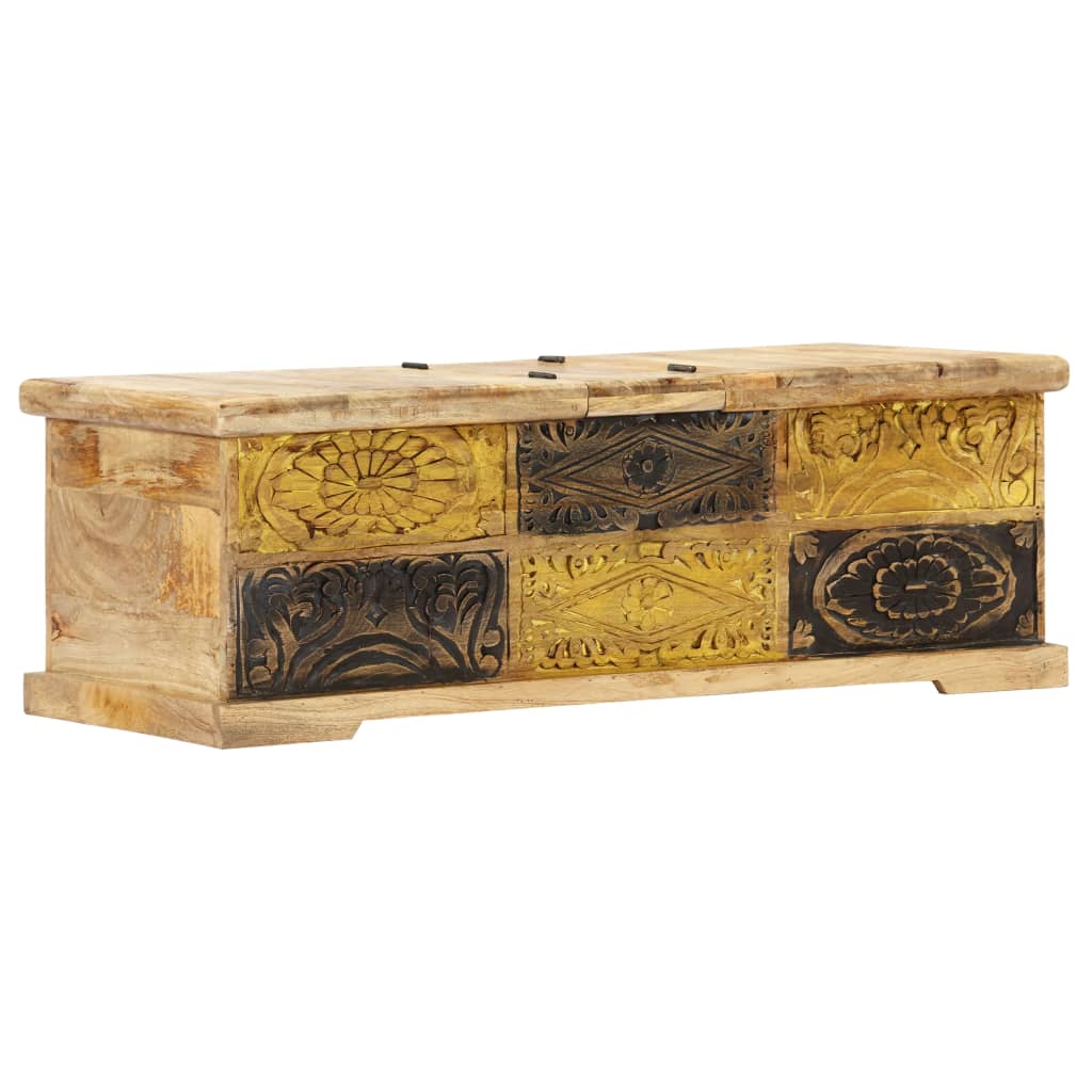 Tavolino da Salotto 100x50x35 cm in Legno Massello di Mango | homemem39