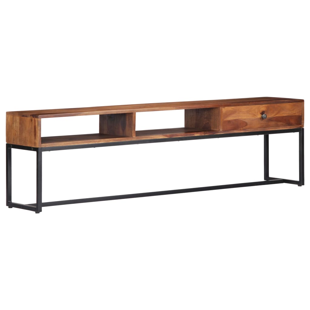 Mobile Porta TV 160x30x45 cm in Legno Massello di Acacia - homemem39