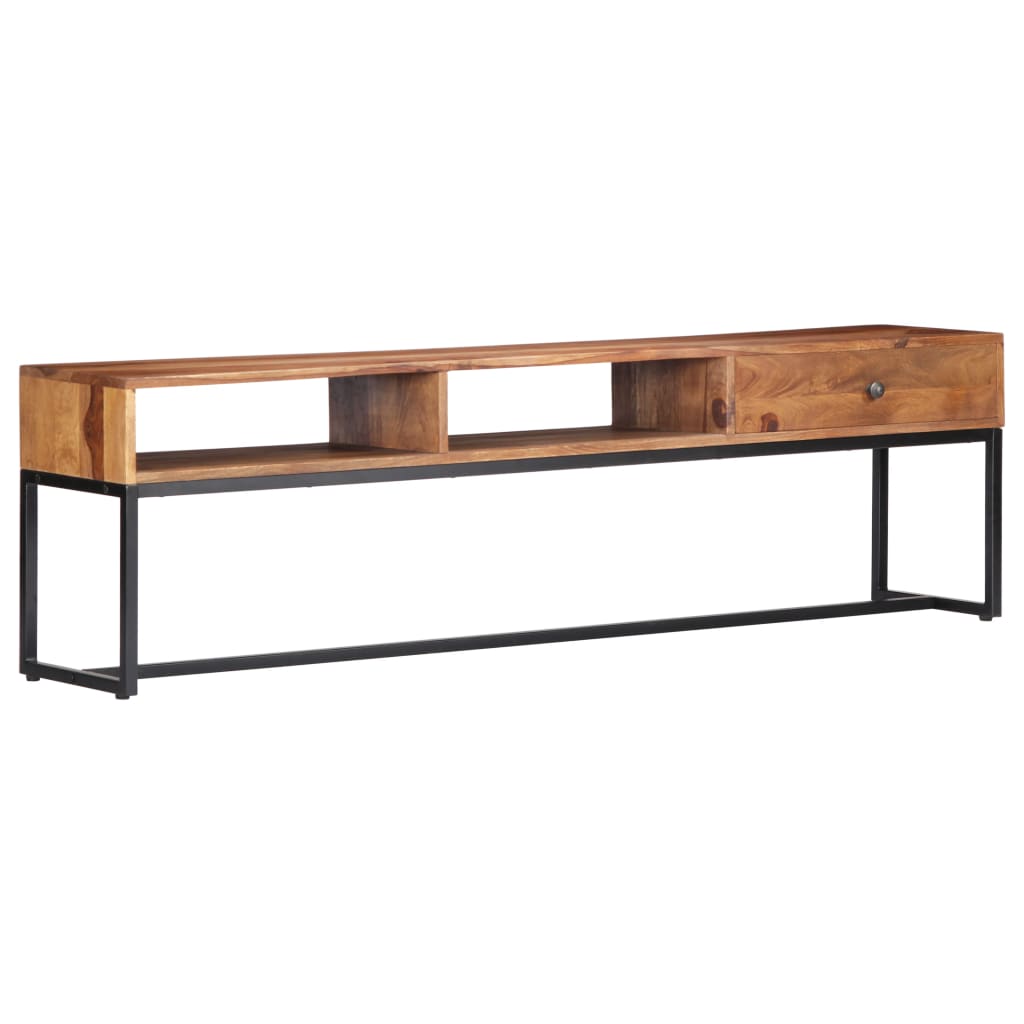 Mobile Porta TV 160x30x45 cm in Legno Massello di Acacia - homemem39