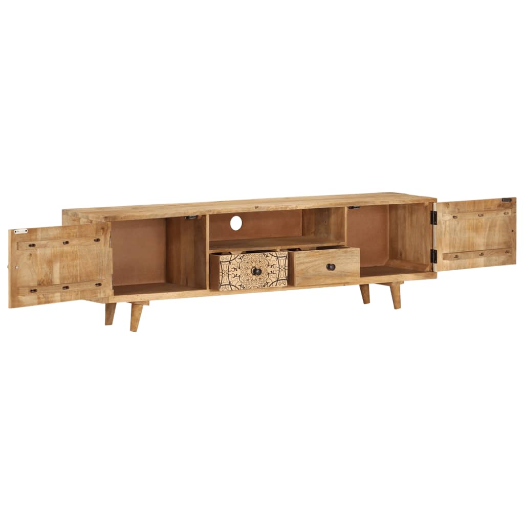 Mobile Porta TV 140x30x40 cm in Legno Massello di Mango | homemem39