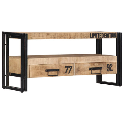 Mobile Porta TV 100x30x45 cm in Legno Massello di Mango | homemem39