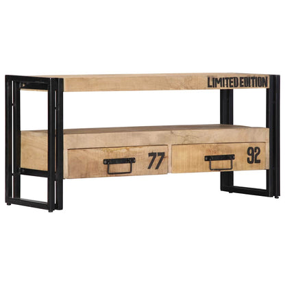 Mobile Porta TV 100x30x45 cm in Legno Massello di Mango - homemem39