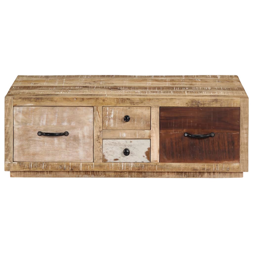 Tavolino da Salotto 90x60x30 cm in Legno Massello di Mango | homemem39
