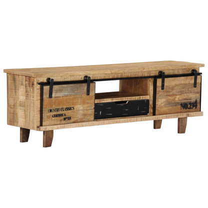 Mobile Porta TV 120x30x40 cm in Legno Massello di Mango - homemem39