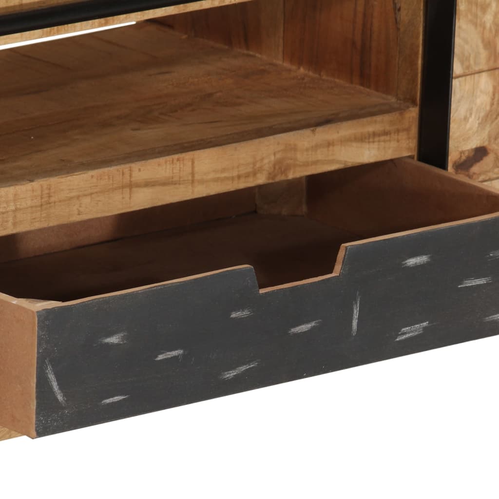 Mobile Porta TV 120x30x40 cm in Legno Massello di Mango - homemem39