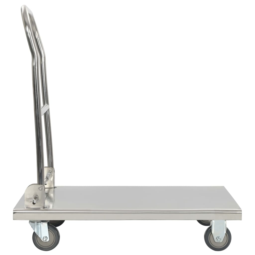 Carrello di Trasporto Argento 82x53x86 cm Acciaio Inossidabile - homemem39