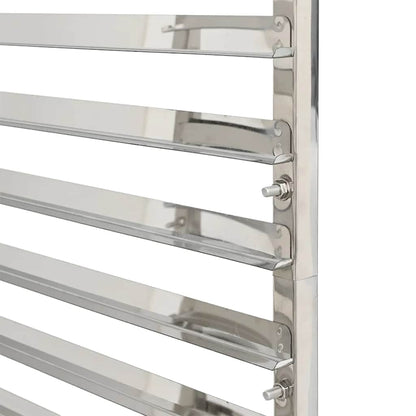 Carrello da Cucina per 16 Vassoi 38x55x163 cm in Acciaio Inox