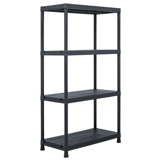Scaffali 2 pz 60x30x138 cm Nero in Plastica
