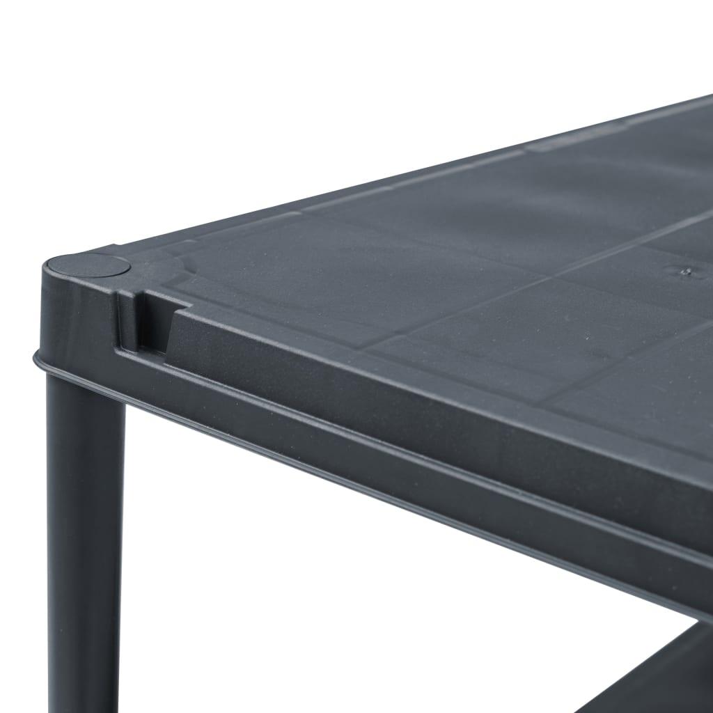 Scaffali 2 pz 60x30x138 cm Nero in Plastica