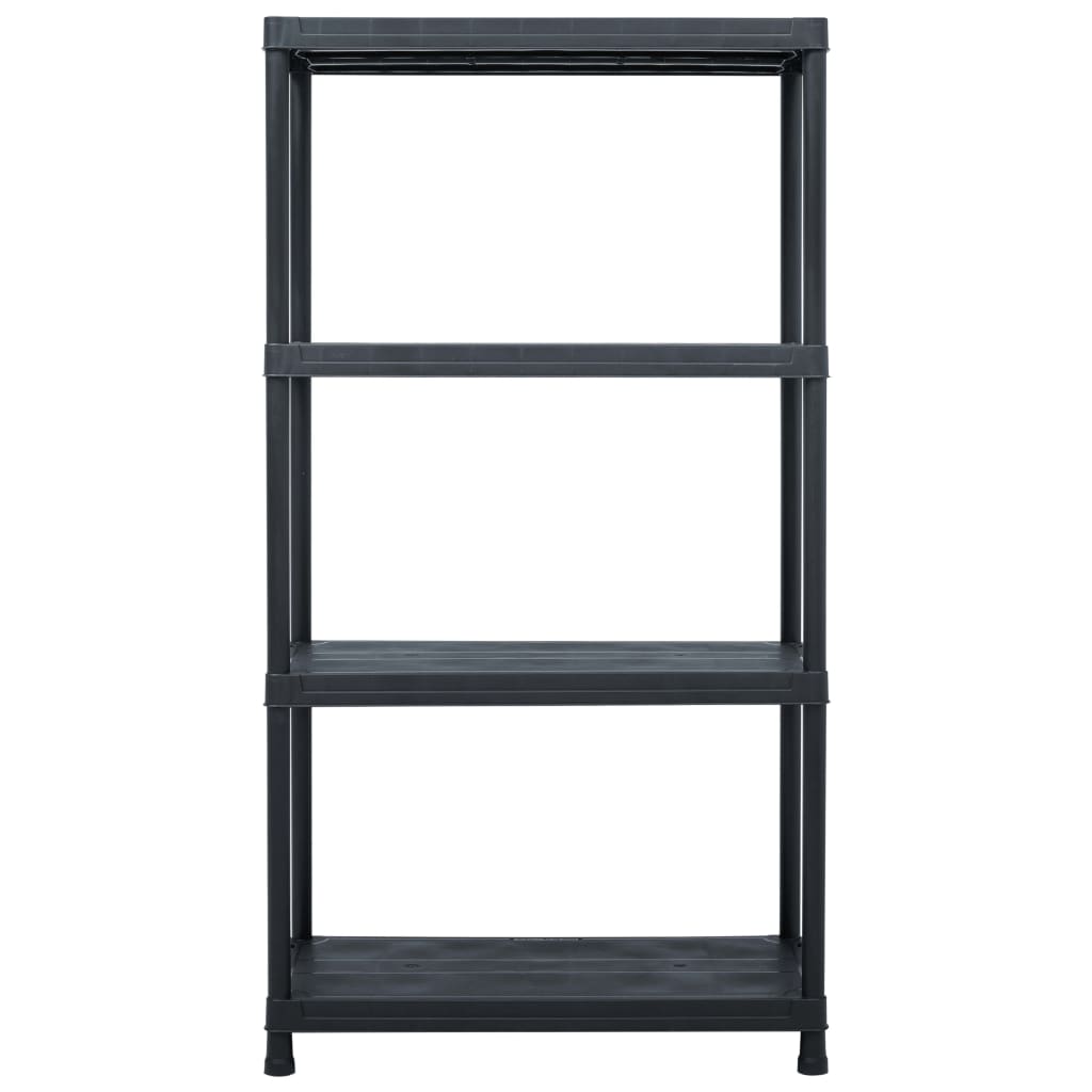 Scaffali 5 pz 60x30x138 cm Nero in Plastica