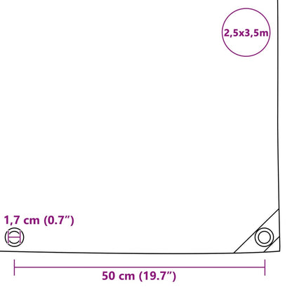 Telone 650 g/m² 2,5x3,5 m Verde | homemem39
