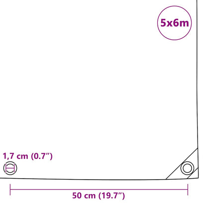 Telone 650 g/m² 5x6 m Bianco | homemem39