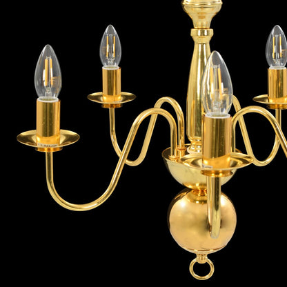 Lampadario Oro 5 Lampadine Attacco E14 - homemem39