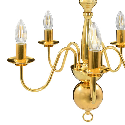 Lampadario Oro 5 Lampadine Attacco E14 - homemem39