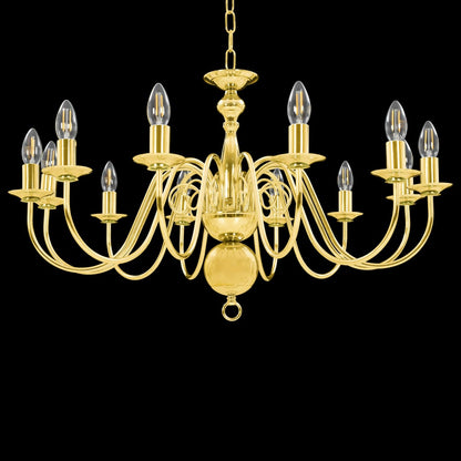 Lampadario Dorato per 12 Lampadine E14 - homemem39