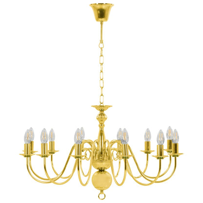 Lampadario Dorato per 12 Lampadine E14 - homemem39