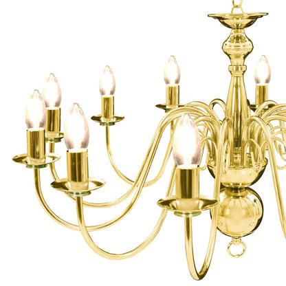 Lampadario Dorato per 12 Lampadine E14 - homemem39
