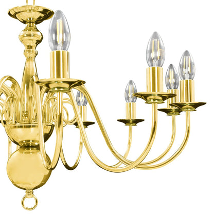 Lampadario Dorato per 12 Lampadine E14 - homemem39