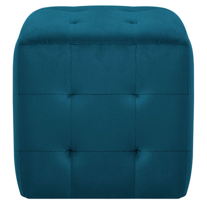 Comodini 2 pz Blu 30x30x30 cm in Tessuto Vellutato - homemem39