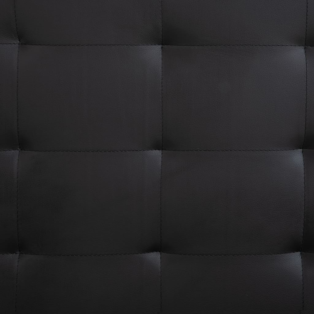 Struttura letto senza materasso in similpelle nera 200x160 cm