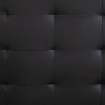 Struttura letto senza materasso in similpelle nera 200x160 cm