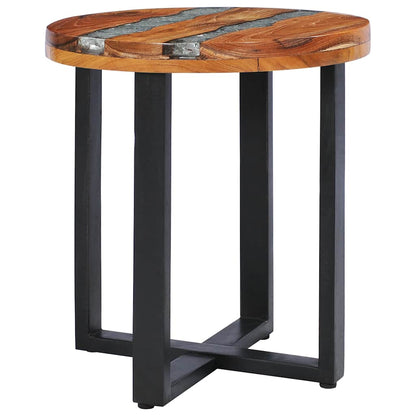 Tavolino da Salotto 40x45 cm Legno Massello Teak e Poliresina | homemem39