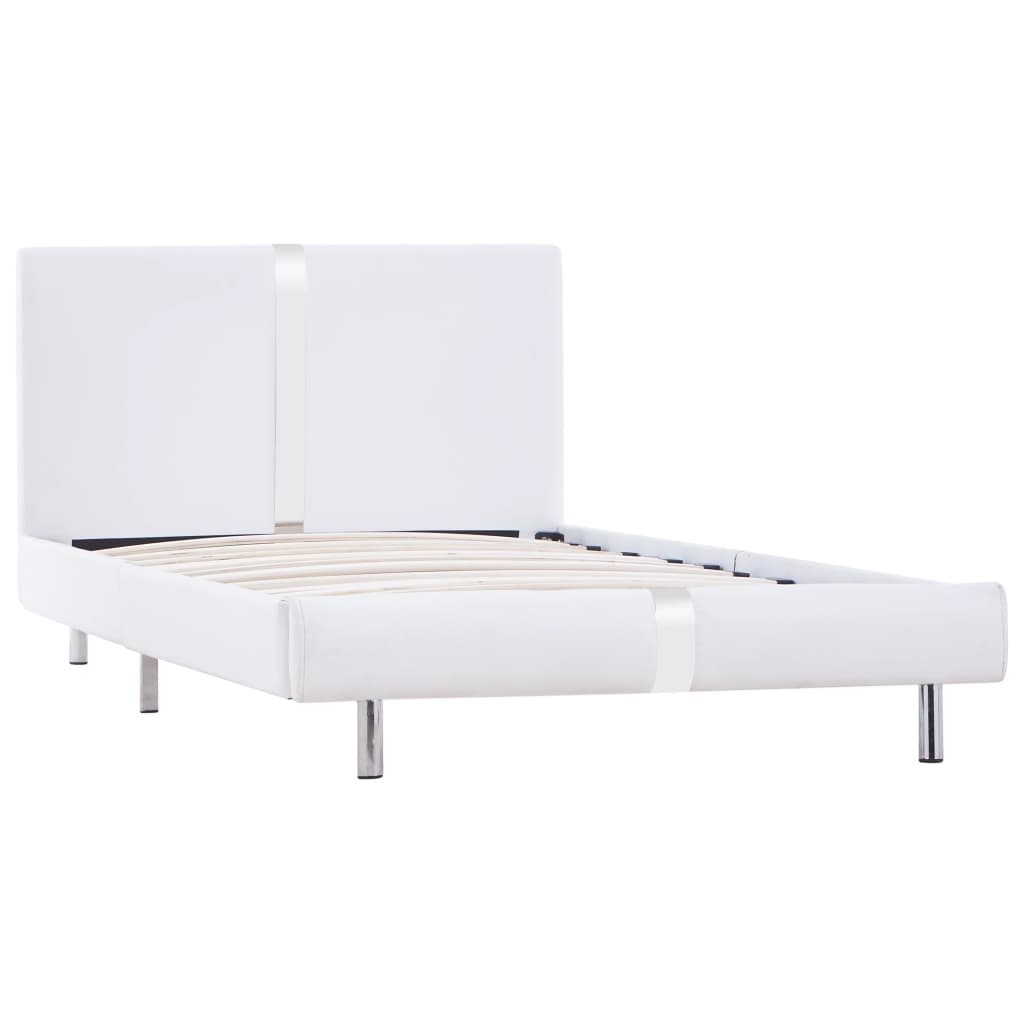 Giroletto senza Materasso Bianco in Similpelle 90x200 cm | homemem39