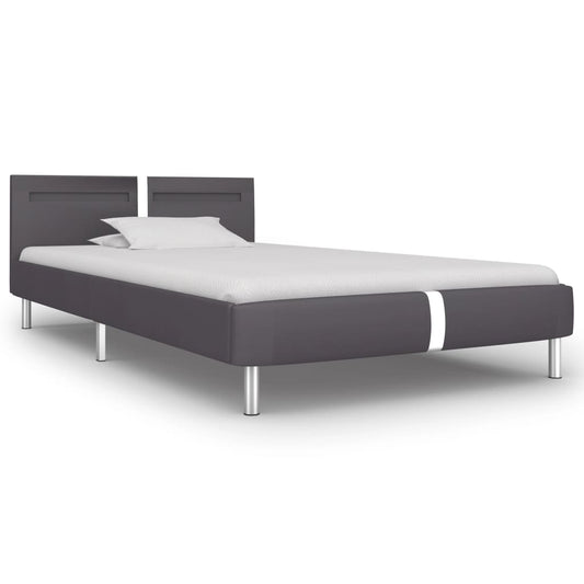 Giroletto con LED senza Materasso Grigio in Similpelle 90x200cm | homemem39