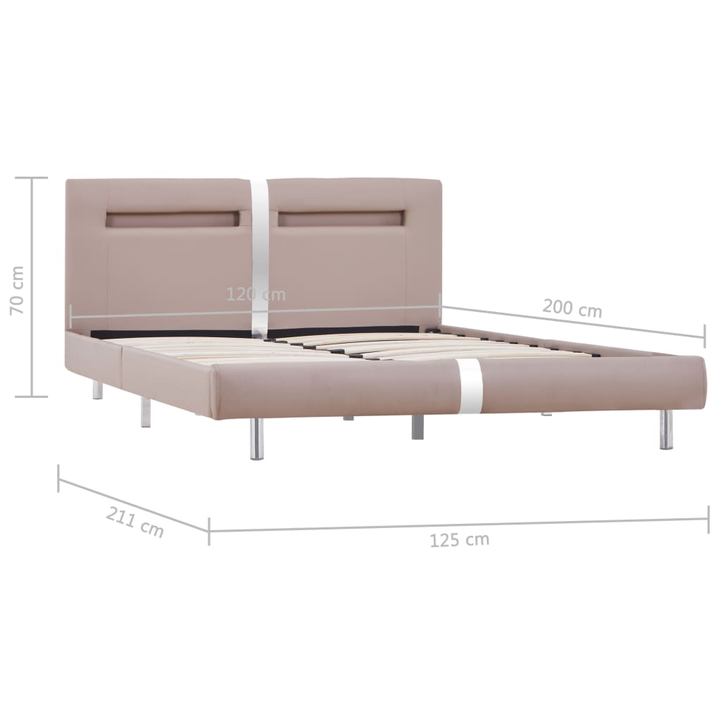 Giroletto con LED senza Materasso Cappuccino 120x200 cm | homemem39